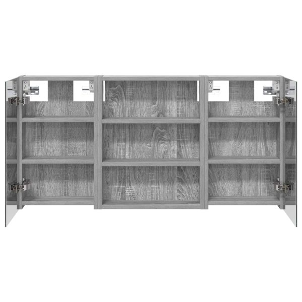 Комплект шкафове за баня с рафт 3 pcs 100 x 10,5 x 50 см