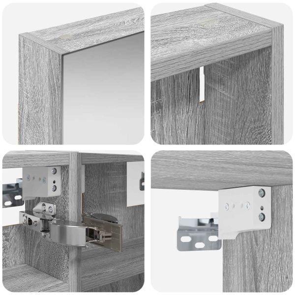 Комплект шкафове за баня с рафт 3 pcs 100 x 10,5 x 50 см