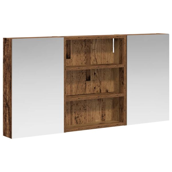 Комплект шкафове за баня с рафт 3 pcs 100 x 10,5 x 50 см