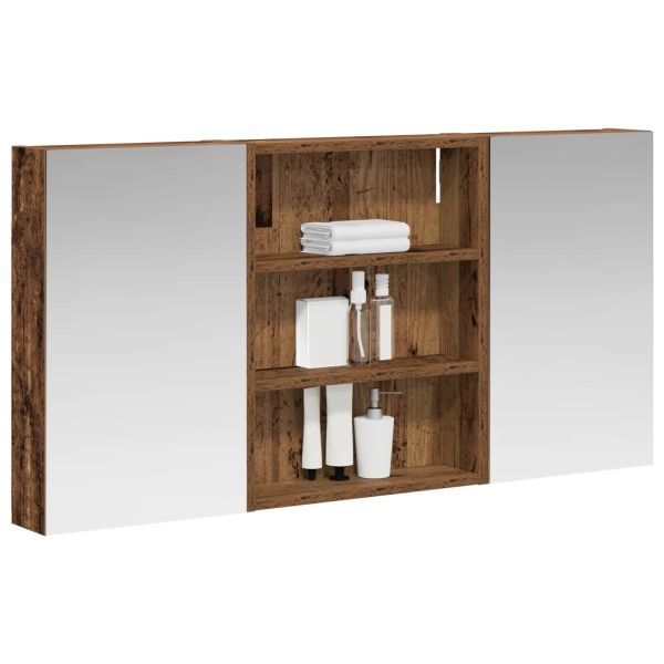 Комплект шкафове за баня с рафт 3 pcs 100 x 10,5 x 50 см