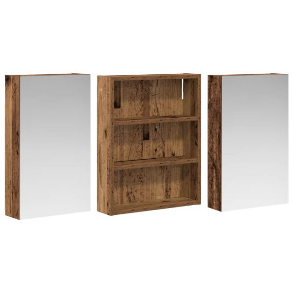 Комплект шкафове за баня с рафт 3 pcs 100 x 10,5 x 50 см