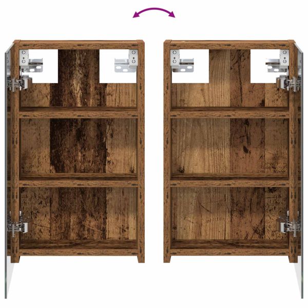 Комплект шкафове за баня с рафт 3 pcs 100 x 10,5 x 50 см