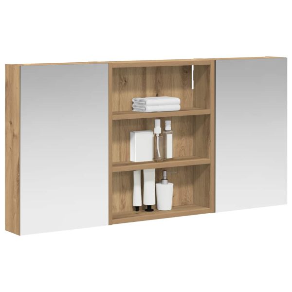 Комплект шкафове за баня с рафт 3 pcs 100 x 10,5 x 50 см