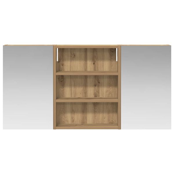 Комплект шкафове за баня с рафт 3 pcs 100 x 10,5 x 50 см