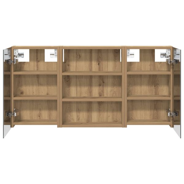 Комплект шкафове за баня с рафт 3 pcs 100 x 10,5 x 50 см