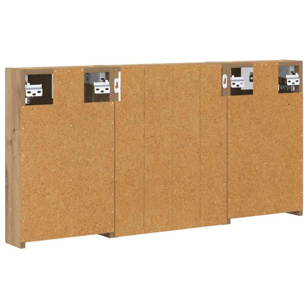 Комплект шкафове за баня с рафт 3 pcs 100 x 10,5 x 50 см