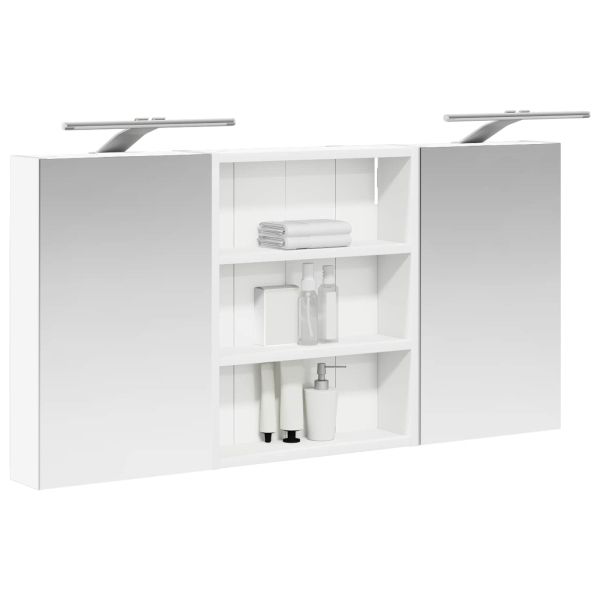 Комплект шкафове за баня с рафт 3 pcs 100 x 10,5 x 50 см