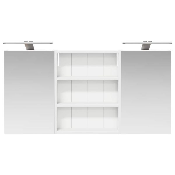 Комплект шкафове за баня с рафт 3 pcs 100 x 10,5 x 50 см