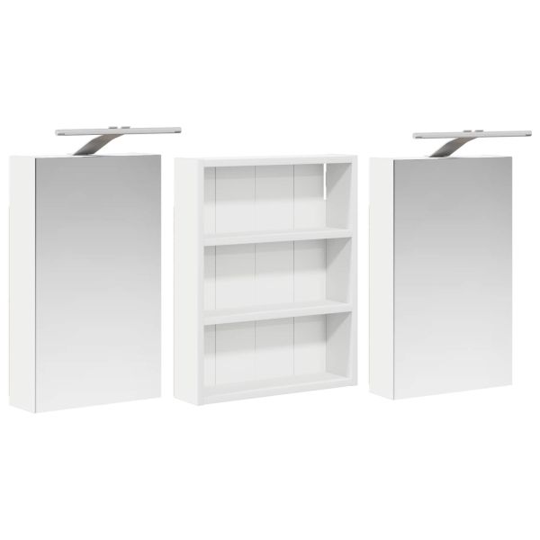 Комплект шкафове за баня с рафт 3 pcs 100 x 10,5 x 50 см