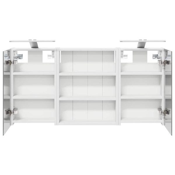 Комплект шкафове за баня с рафт 3 pcs 100 x 10,5 x 50 см