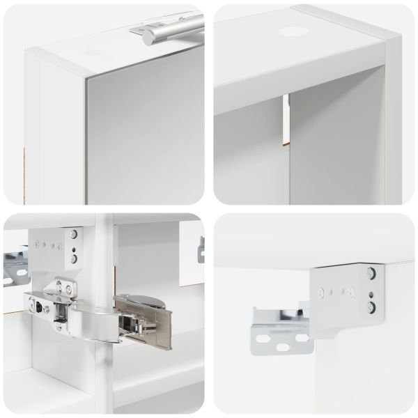 Комплект шкафове за баня с рафт 3 pcs 100 x 10,5 x 50 см