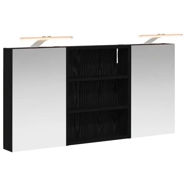 Комплект шкафове за баня с рафт 3 pcs 100 x 10,5 x 50 см