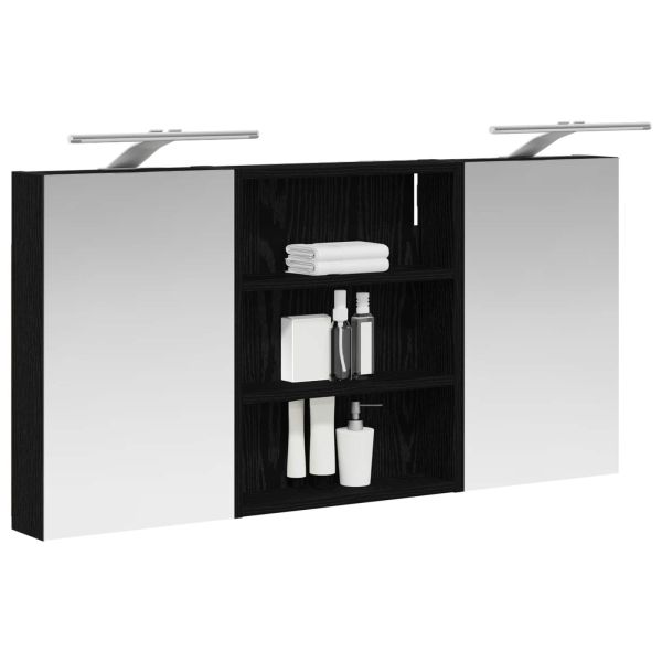 Комплект шкафове за баня с рафт 3 pcs 100 x 10,5 x 50 см