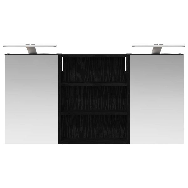 Комплект шкафове за баня с рафт 3 pcs 100 x 10,5 x 50 см