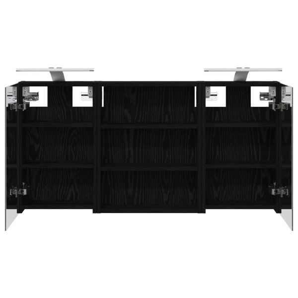 Комплект шкафове за баня с рафт 3 pcs 100 x 10,5 x 50 см