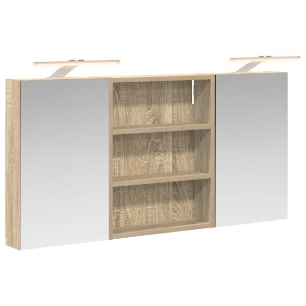 Комплект шкафове за баня с рафт 3 pcs 100 x 10,5 x 50 см