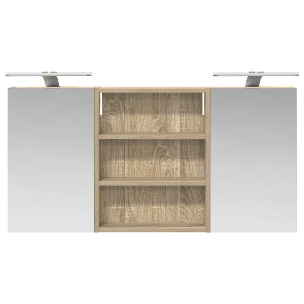 Комплект шкафове за баня с рафт 3 pcs 100 x 10,5 x 50 см