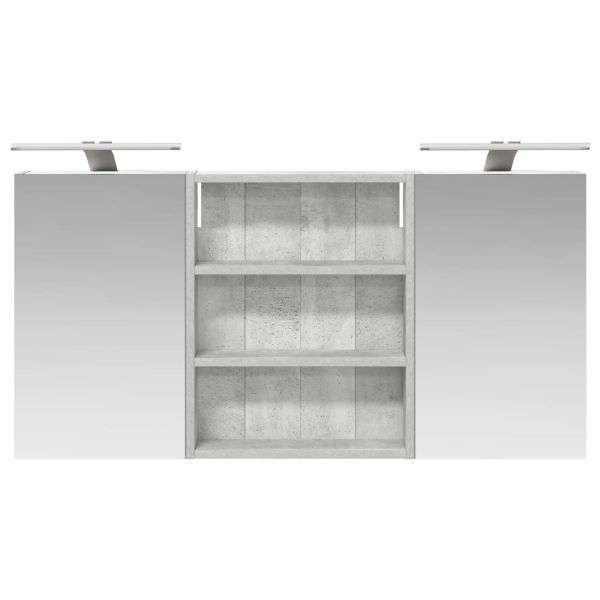 Комплект шкафове за баня с рафт 3 pcs 100 x 10,5 x 50 см