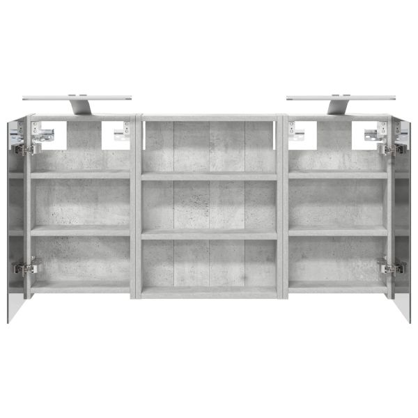 Комплект шкафове за баня с рафт 3 pcs 100 x 10,5 x 50 см