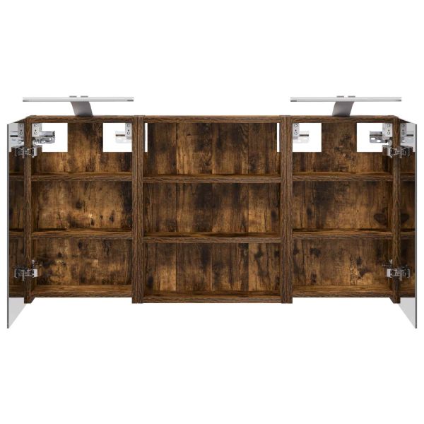 Комплект шкафове за баня с рафт 3 pcs 100 x 10,5 x 50 см