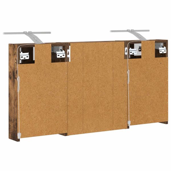 Комплект шкафове за баня с рафт 3 pcs 100 x 10,5 x 50 см