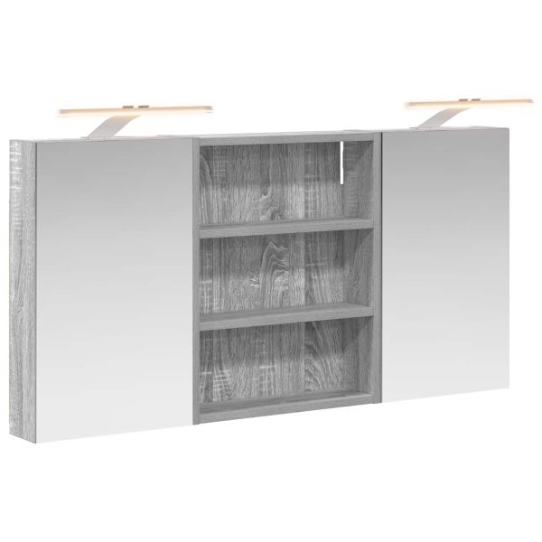 Комплект шкафове за баня с рафт 3 pcs 100 x 10,5 x 50 см