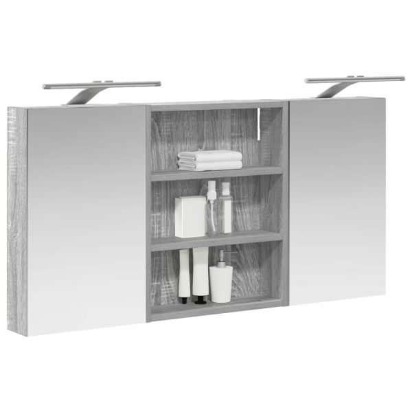 Комплект шкафове за баня с рафт 3 pcs 100 x 10,5 x 50 см