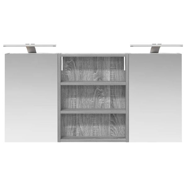 Комплект шкафове за баня с рафт 3 pcs 100 x 10,5 x 50 см