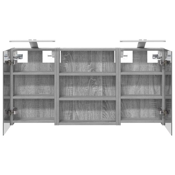 Комплект шкафове за баня с рафт 3 pcs 100 x 10,5 x 50 см