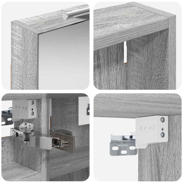 Комплект шкафове за баня с рафт 3 pcs 100 x 10,5 x 50 см