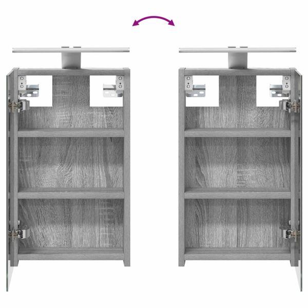 Комплект шкафове за баня с рафт 3 pcs 100 x 10,5 x 50 см