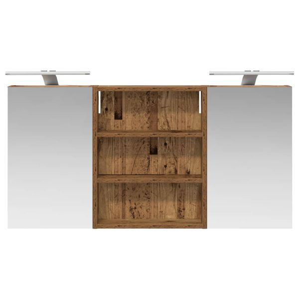 Комплект шкафове за баня с рафт 3 pcs 100 x 10,5 x 50 см