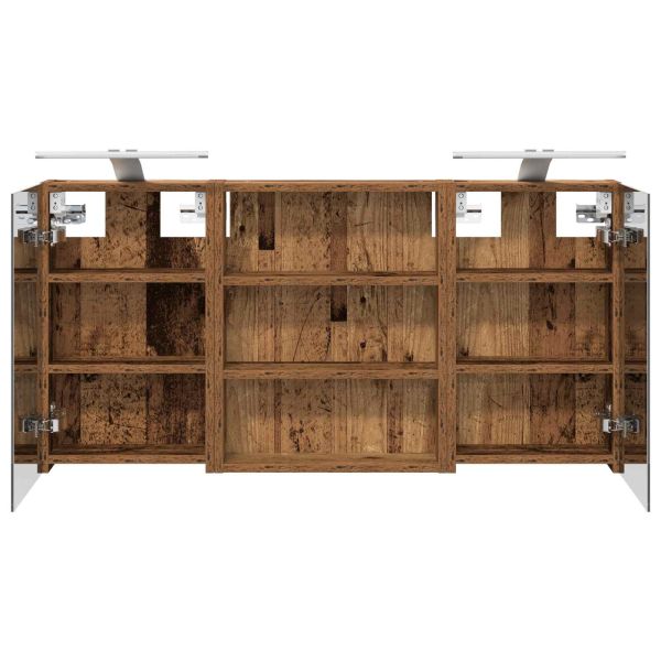 Комплект шкафове за баня с рафт 3 pcs 100 x 10,5 x 50 см