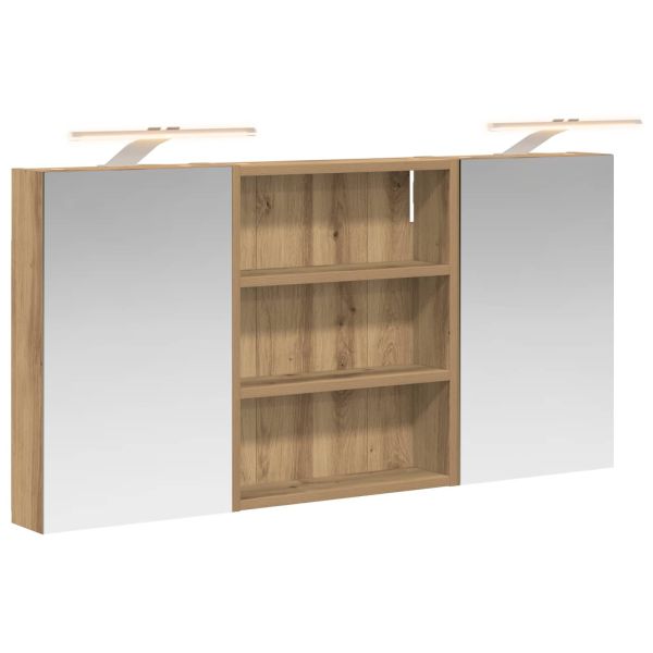 Комплект шкафове за баня с рафт 3 pcs 100 x 10,5 x 50 см