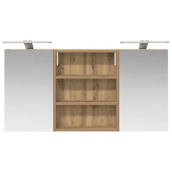 Комплект шкафове за баня с рафт 3 pcs 100 x 10,5 x 50 см