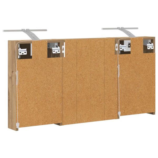 Комплект шкафове за баня с рафт 3 pcs 100 x 10,5 x 50 см