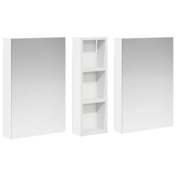 Комплект шкафове за баня с рафт 3 pcs 100 x 10,5 x 60,5 см