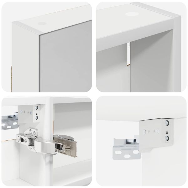 Комплект шкафове за баня с рафт 3 pcs 100 x 10,5 x 60,5 см