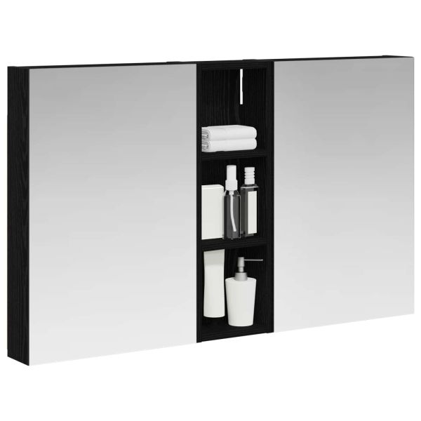 Комплект шкафове за баня с рафт 3 pcs 100 x 10,5 x 60,5 см