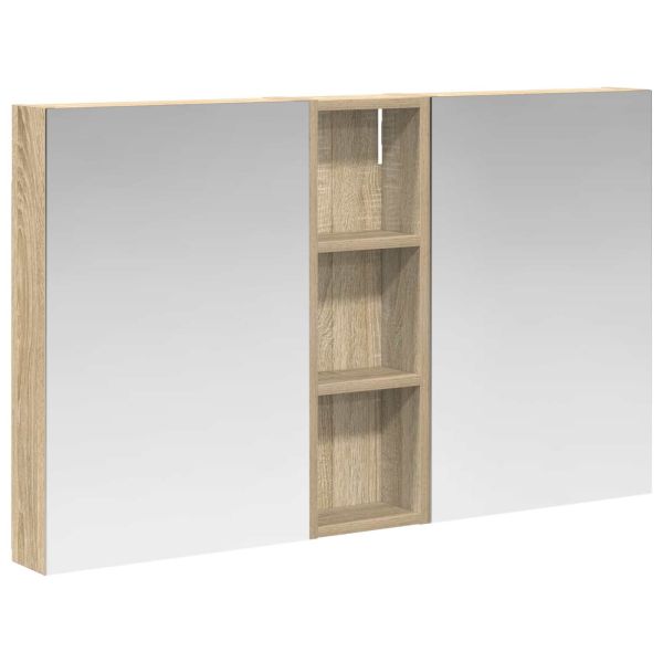 Комплект шкафове за баня с рафт 3 pcs 100 x 10,5 x 60,5 см