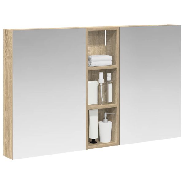 Комплект шкафове за баня с рафт 3 pcs 100 x 10,5 x 60,5 см