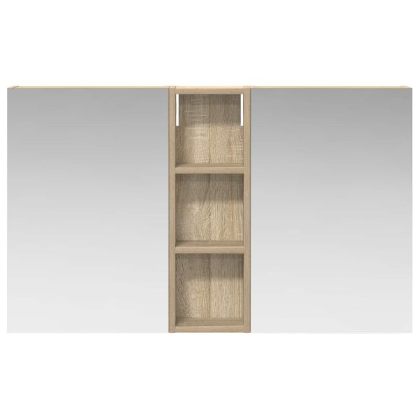 Комплект шкафове за баня с рафт 3 pcs 100 x 10,5 x 60,5 см