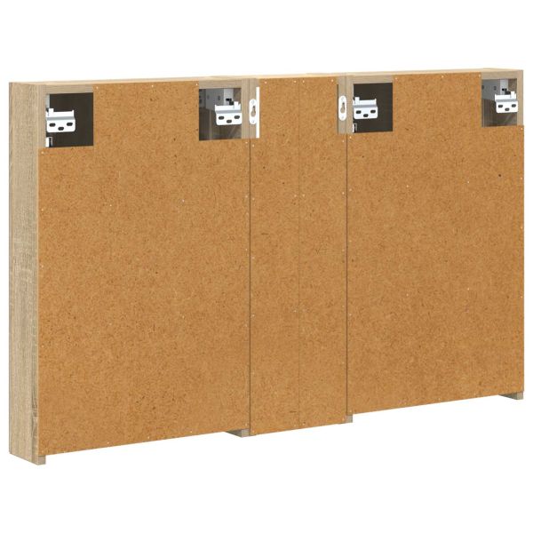 Комплект шкафове за баня с рафт 3 pcs 100 x 10,5 x 60,5 см