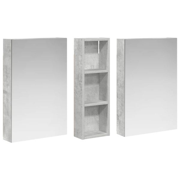 Комплект шкафове за баня с рафт 3 pcs 100 x 10,5 x 60,5 см