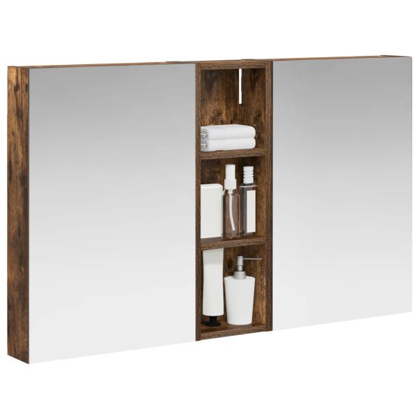 Комплект шкафове за баня с рафт 3 pcs 100 x 10,5 x 60,5 см