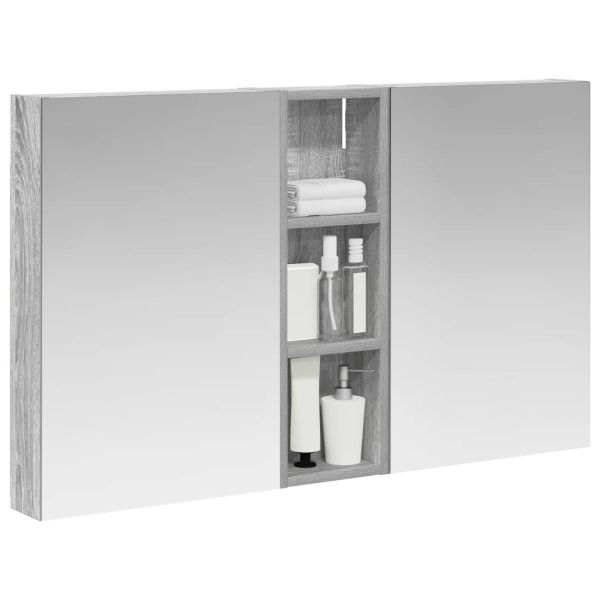 Комплект шкафове за баня с рафт 3 pcs 100 x 10,5 x 60,5 см