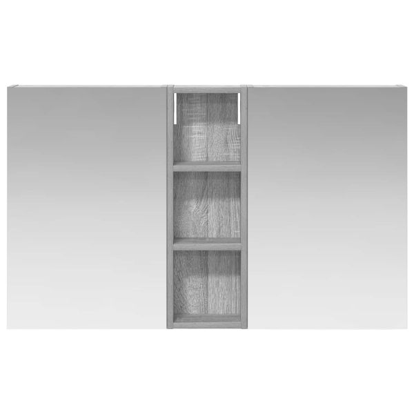 Комплект шкафове за баня с рафт 3 pcs 100 x 10,5 x 60,5 см