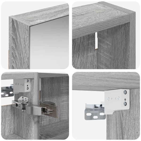 Комплект шкафове за баня с рафт 3 pcs 100 x 10,5 x 60,5 см