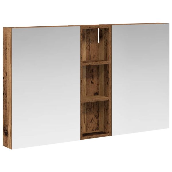 Комплект шкафове за баня с рафт 3 pcs 100 x 10,5 x 60,5 см