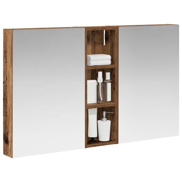 Комплект шкафове за баня с рафт 3 pcs 100 x 10,5 x 60,5 см